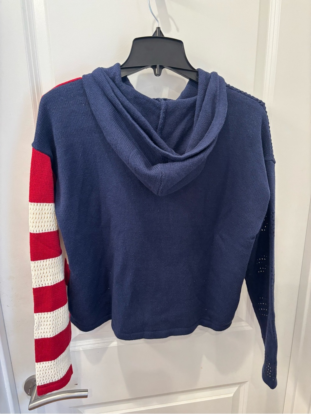 NWT Lucky Brand American Flag Knit Zip Hoodie Sweater - S - Picture 2 of 9